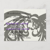 Sla de datum zwart-wit elegantie op aankondigingskaart (Achterkant)