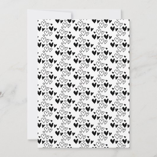 Sla de datum zwart-wit paasbruiloft op kaart (Achterkant)