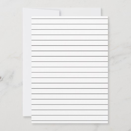 Sla de datum zwarte witte bruiloft op persoonlijke save the date (Achterkant)