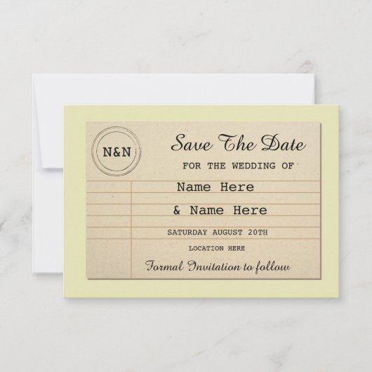 Sla de datumbibliotheek-weddenschappen op save the date (Voorkant)