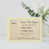 Sla de datumbibliotheek-weddenschappen op save the date (Staand voorkant)