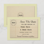 Sla de datumbibliotheek-weddenschappen op save the date (Voorkant / Achterkant)