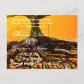 Sla de datumboomwortels van de liefde op aankondigingskaart (Achterkant)