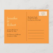 Sla de datumbruiloft op aankondigingskaart (Achterkant)