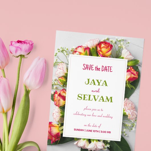 Sla de datumbruiloft op kaart