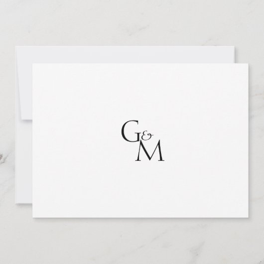 Sla de datumbruiloft op kaart (Achterkant)