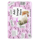 Sla de datumbruiloft op magneet (Verticaal)