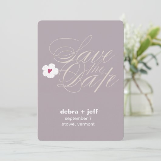 Sla de datumcursief op save the date (Staand voorkant)