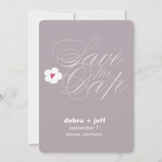 Sla de datumcursief op save the date (Voorkant)