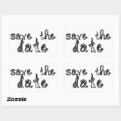 sla de datumdoekdoopvont zwarte & witte sticker op (Vel)