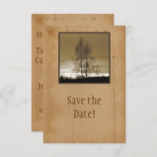 Sla de datumfamilie Reunion op Save The Date (Voorkant / Achterkant)