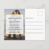 Sla de datumfoto op aankondigingskaart (Achterkant)