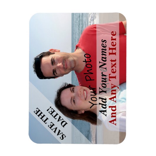 Sla de datumfoto op een flexibele magneet (Verticaal)