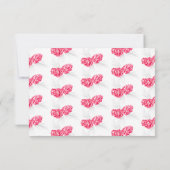 Sla de datumfoto rode grijze witte dennenappel kun save the date (Achterkant)