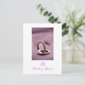 Sla de datumfoto's op Briefkaarten voor bruiloften (Staand voorkant)