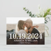 Sla de Datumkaart met de Aankondiging van het Foto (Staand voorkant)