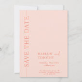 Sla de Datumkaart met haardvorm QR-code op Save The Date (Achterkant)