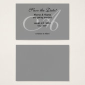 Sla de Datumkaart op met een monogram Visitekaartje (Voorkant /achterkant)