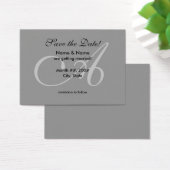 Sla de Datumkaart op met een monogram Visitekaartje (Bureau)