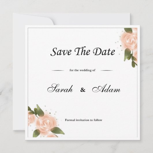 Sla de datumkaart op save the date (Voorkant)