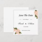 Sla de datumkaart op save the date (Voorkant / Achterkant)