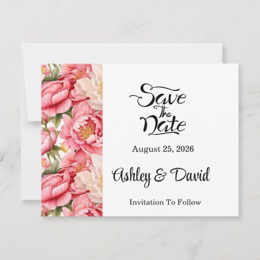 Sla de datumkaart op save the date (Voorkant)