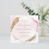 Sla de datumkaart voor de bruiloft-uitnodigingen o kaart (Staand voorkant)