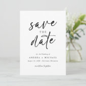 Sla de Datumkaarten Modern Minimalistisch Plezier Kaart (Staand voorkant)