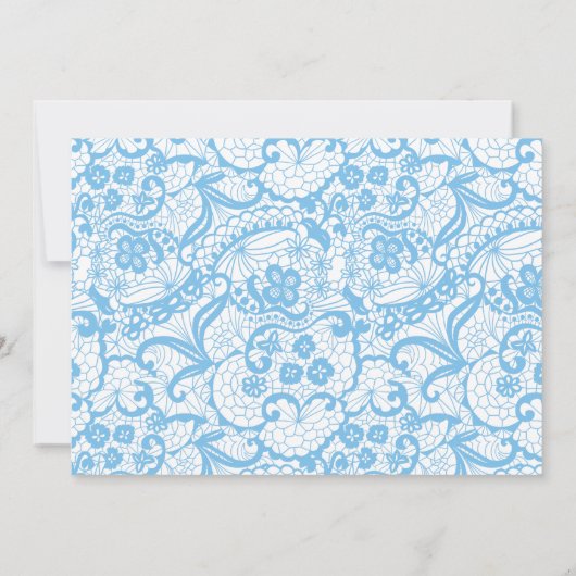 Sla de datumkaarten op, Blue Lace Design Save The Date (Achterkant)