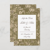 Sla de datumkaarten op save the date (Voorkant / Achterkant)