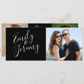 Sla de datumkaartjes met foto op save the date (Voorkant / Achterkant)