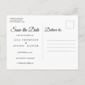 Sla de datumkalender gouden hart rustieke kraft op briefkaart (Achterkant)