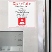 Sla de datumklasse Reunion Red Black Magnet op