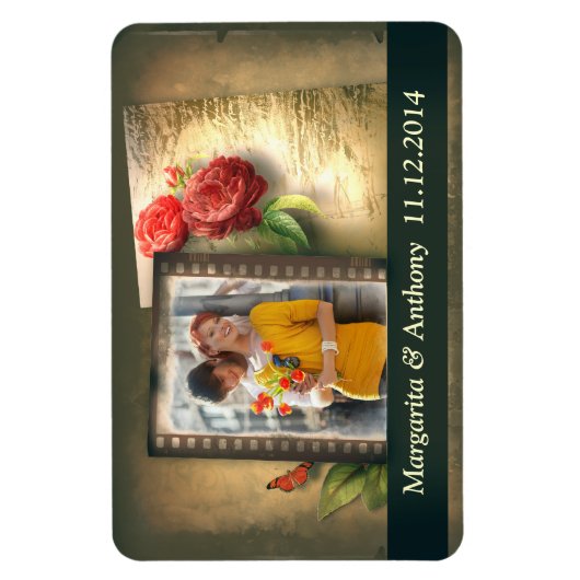  Sla de datummagneet op met je foto Magneet (Verticaal)