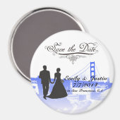 SLA DE DATUMMAGNEET OP MET UITZICHT VAN SAN FRANCI MAGNEET (Voorkant / Achterkant)