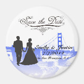 SLA DE DATUMMAGNEET OP MET UITZICHT VAN SAN FRANCI MAGNEET (Voorkant)