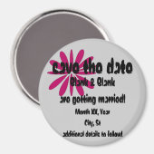 Sla de datummagneet op - Personaliseer Magneet (Voorkant / Achterkant)