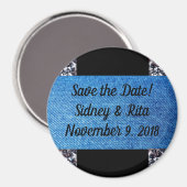 Sla de Datummagneet op voor Denim & Diamonds Magneet (Voorkant / Achterkant)