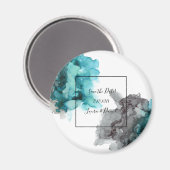 sla de datummagneet zwart, grijs, blauwgroen, blau magneet (Voorkant / Achterkant)