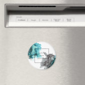 sla de datummagneet zwart, grijs, blauwgroen, blau magneet (Insitu (Vaatwasser))