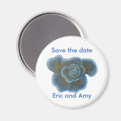 Sla de datummagneten op, Blue Roos Painting Magneet (Voorkant / Achterkant)