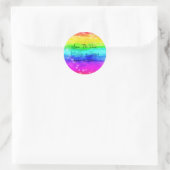 Sla de datumregenboog op ronde sticker (Tas)