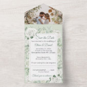 Sla de datums foto bruiloft uitnodigingen (Binnen)