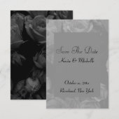 Sla de datums op - B&W Rozen Kaart (Voorkant / Achterkant)