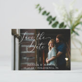 Sla de datums op met de fotokaart kaart (Staand voorkant)