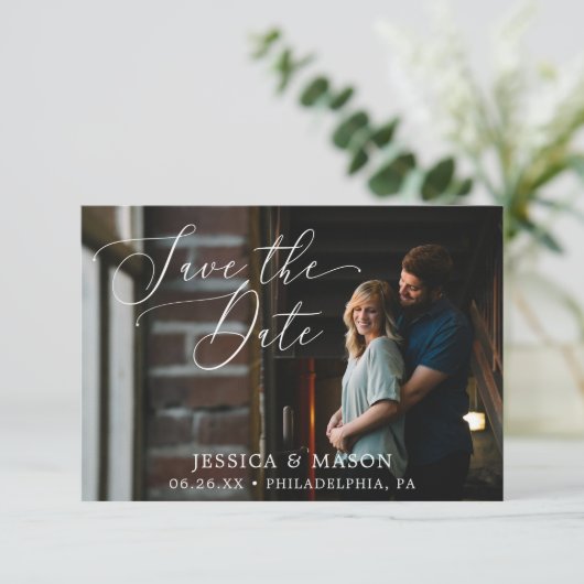 Sla de datums op met de fotokaart kaart (Staand voorkant)