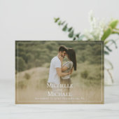 Sla de datumsjabloon van de trouwfoto op save the date (Staand voorkant)