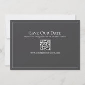 Sla de datumsjabloon van de trouwfoto op save the date (Achterkant)