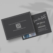 Sla de datumsjabloon van de trouwfoto op save the date