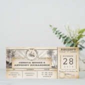 Sla de datumtickets op -  uitnodigingen (Staand voorkant)